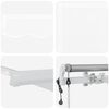 vidaXL Auvent R&eacute;tractable Blanc 500 &times; 350 cm tissu