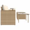 vidaXL Salon de jardin avec coussins 3 pcs beige r&eacute;sine tress&eacute;e