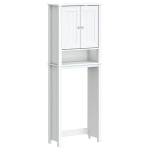 vidaXL Rangement au-dessus de la cuvette BERG blanc bois massif