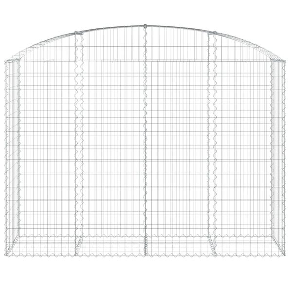 vidaXL Panier de gabions arqu&eacute; 200x50x140/160 cm Fer galvanis&eacute;