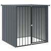 vidaXL Niche pour chien avec toit noir 110x103x109 cm acier galvanis&eacute;