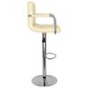 vidaXL Tabouret de bar Crème Similicuir