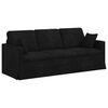 vidaXL Canap&eacute; 2 pcs Noir 198 x 78 x 80 cm Velours