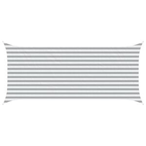 vidaXL Voile d'ombre Gris clair et blanc 4,5 x 2 m