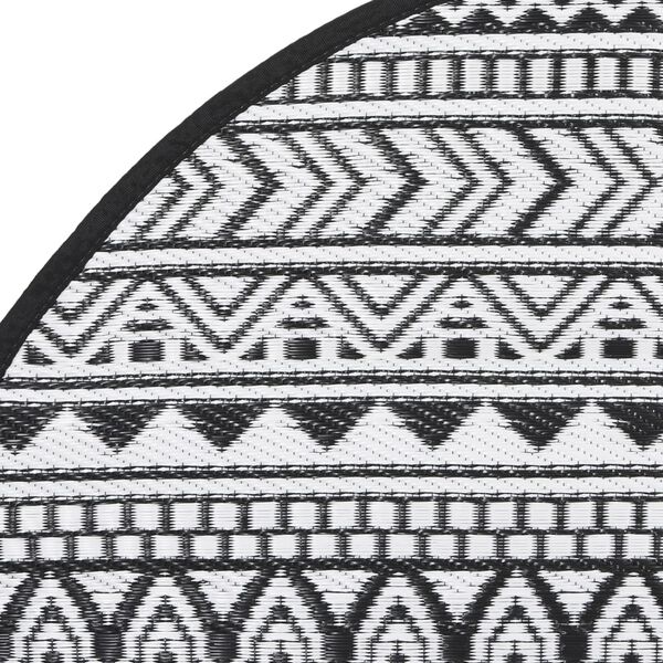 vidaXL Tapis d'ext&eacute;rieur ARAKIL noir &Oslash;200 cm PP