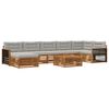 vidaXL Ensemble de canap&eacute;s d'ext&eacute;rieur 8 pc Naturel et gris clair