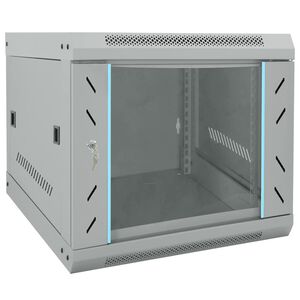 vidaXL Armoire r&eacute;seau avec stockage Gris 53 x 60 x 45 cm Acier