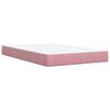 vidaXL Sommier &agrave; lattes de lit avec matelas rose 120x190 cm velours