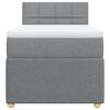 vidaXL Sommier à lattes de lit et matelas Gris clair 90x190 cm Tissu
