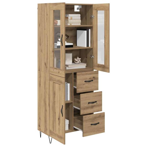vidaXL Haut Armoire avec tiroir Ch&ecirc;ne artisanal 69,5 x 34 x 90 cm