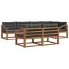 vidaXL Ensemble de canap&eacute;s d'ext&eacute;rieur 8 pc Naturel et Anthracite