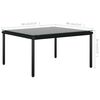 vidaXL Salon de jardin 6 pcs avec coussins Noir PVC