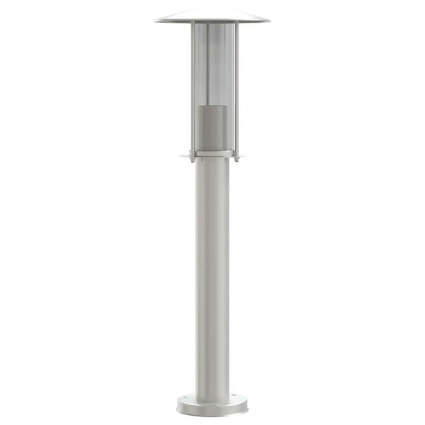 vidaXL Lampadaire d'extérieur argenté 60 cm acier inoxydable