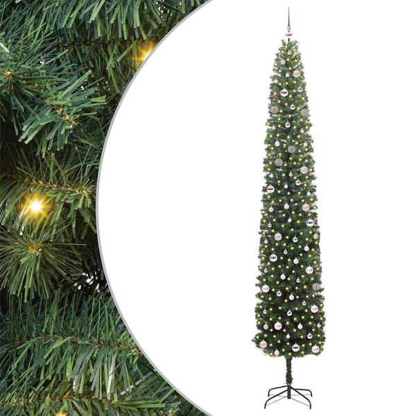 vidaXL Sapin de No&euml;l artificiel Vert 300 cm PVC et acier et plastique