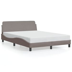 vidaXL Cadre de lit Dover taupe 140x200 cm tissu