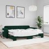 vidaXL Lit de jour avec gigogne et matelas vert foncé 80x200cm velours