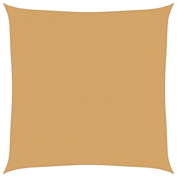 vidaXL Voile d'ombrage 160 g/m&sup2; carr&eacute; sable 7x7 m PEHD