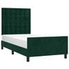 vidaXL Cadre de lit sans matelas vert fonc&eacute; 90x200 cm velours