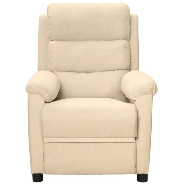vidaXL Fauteuil électrique de massage Crème Tissu