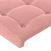 vidaXL Sommier &agrave; lattes de lit avec matelas Rose 200x200 cm Velours