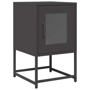 vidaXL Table de chevet noir 36x39x60,5 cm acier lamin&eacute; &agrave; froid