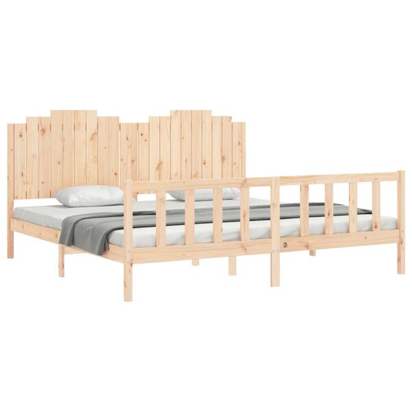 vidaXL Cadre de lit sans matelas 200x200 cm bois massif de pin