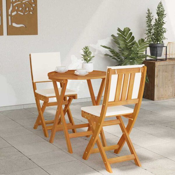 vidaXL Ensemble bistrot 3 pcs Marron Bois d'acacia massif