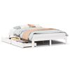vidaXL Cadre de lit avec tiroirs sans matelas blanc 120x190 cm
