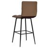 vidaXL Tabourets de bar lot de 2 marron fonc&eacute; similicuir