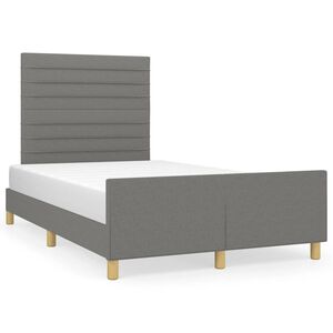 vidaXL Cadre de lit sans matelas gris fonc&eacute; 120x200 cm tissu
