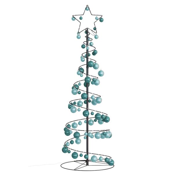 vidaXL Sapin de No&euml;l &agrave; LED avec boules 100 LED blanc chaud 150 cm