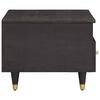vidaXL Table basse Noir 80 x 54 x 40 cm Bois de mangue massif