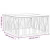 vidaXL Table basse argent&eacute; 100x100x50 cm acier inoxydable et verre