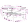 vidaXL Lit biblioth&egrave;que sans matelas 90x200 cm bois de pin massif