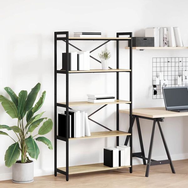 vidaXL &Eacute;tag&egrave;re Ch&ecirc;ne Sonoma 80 x 30 x 155 cm Bois d'ing&eacute;nierie