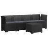 vidaXL Canap&eacute; de jardin 4 places avec coussins look rotin PP