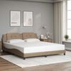 vidaXL Cadre de lit sans matelas Zadar cappuccino 180x200 cm similicuir