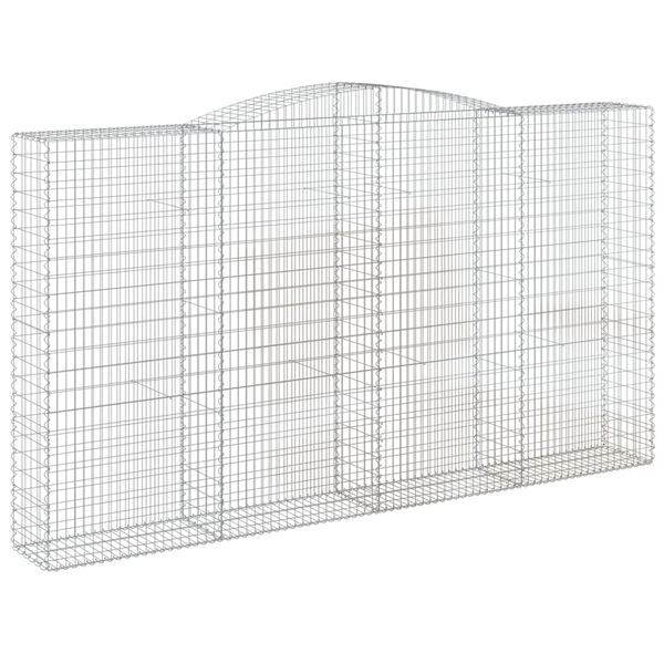 vidaXL Paniers &agrave; gabions arqu&eacute;s 9 pcs 400x50x220/240 cm Fer galvanis&eacute;