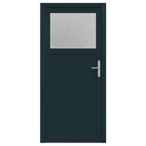 vidaXL Porte d'entr&eacute;e lat&eacute;rale 98 x 198 cm PVC Anthracite