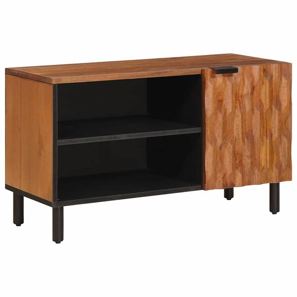 vidaXL Meuble TV avec stockage Finition Acacia Brun 80 x 33 x 46 cm
