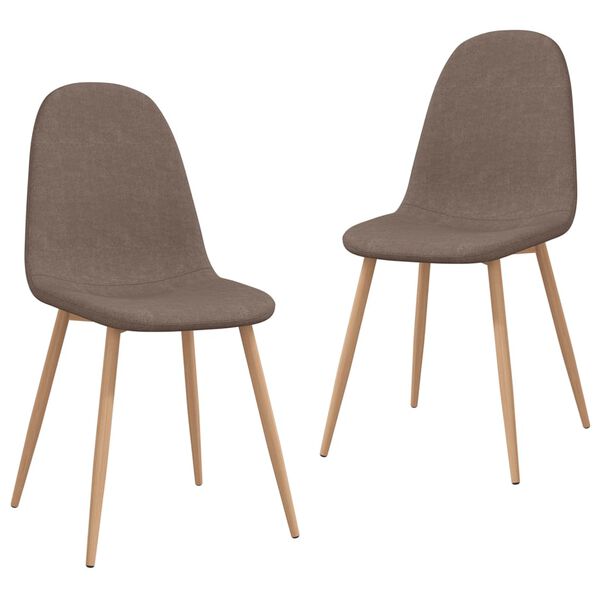 vidaXL Chaises à manger lot de 2 taupe tissu