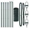 vidaXL Cl&ocirc;ture avec poteau Vert 0,8 x 10 m Acier et PVC