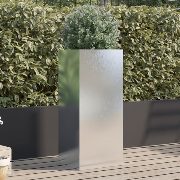 vidaXL Jardini&egrave;re argent&eacute; 32x29x75 cm acier inoxydable