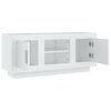 vidaXL Meuble TV blanc 102x35x45 cm bois d'ingénierie