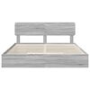 vidaXL Lit de Rangement Gris Sonoma 200 x 200 cm Bois d'ing&eacute;nierie