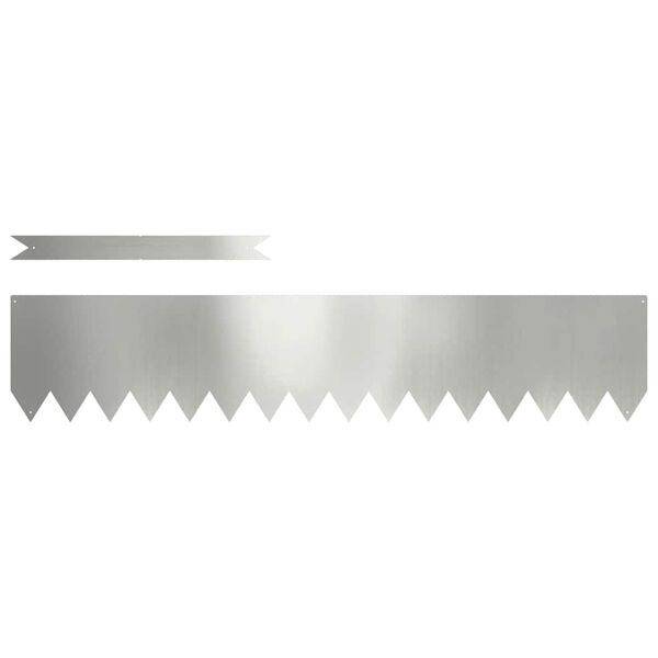vidaXL Bordure de Pelouse 30 pcs Argent 100 x 0.05 x 20 cm
