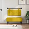 vidaXL T&ecirc;te de lit suspendue Jaune 100 x 55 x 5 cm Velours