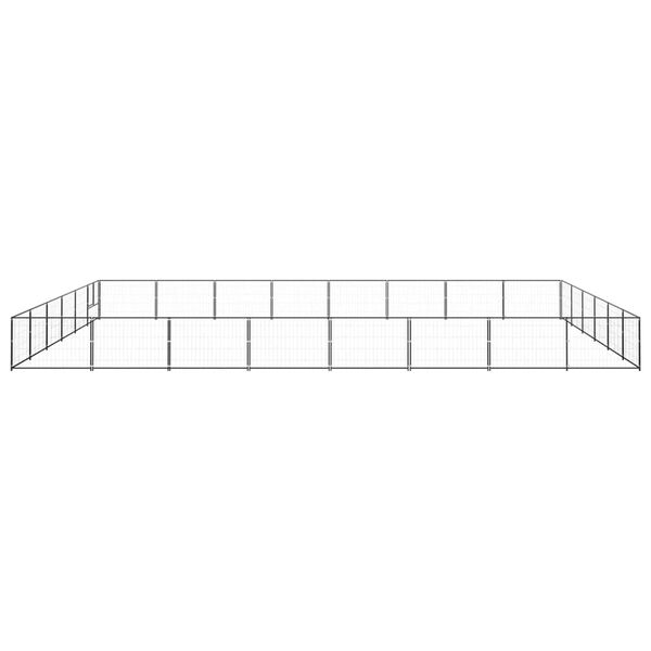 vidaXL Chenil Noir 48 m² Acier