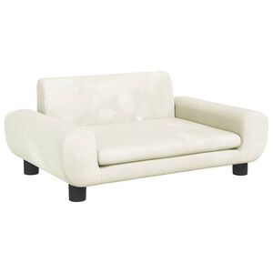 vidaXL Lit pour chien cr&egrave;me 70x45x33 cm velours