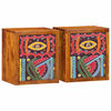 vidaXL Cabinet de chevet 2 pi&egrave;ces Marron 35 x 30 x 40 cm